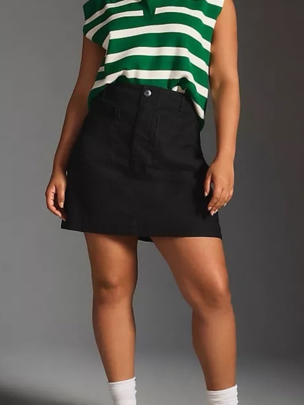 Anthropologie Maeve Black Collette Mini Skirt